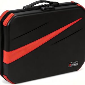 Ytonet Fireproof Document Box with Lock, Hard Case Fire Proof File Box for Documents with 13 Pocket Accordion File Folder