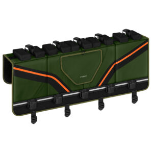 Ytonet Tailgate Bike Pad Holds 5 Bikes, Heavy Duty Tailgate Pad for Mountain Bikes with Tool Pocket & Reflective Strip, Scratch-Resistant Truck Bike Tailgate Pad Match Mid-Size & Compact Pickups Green
