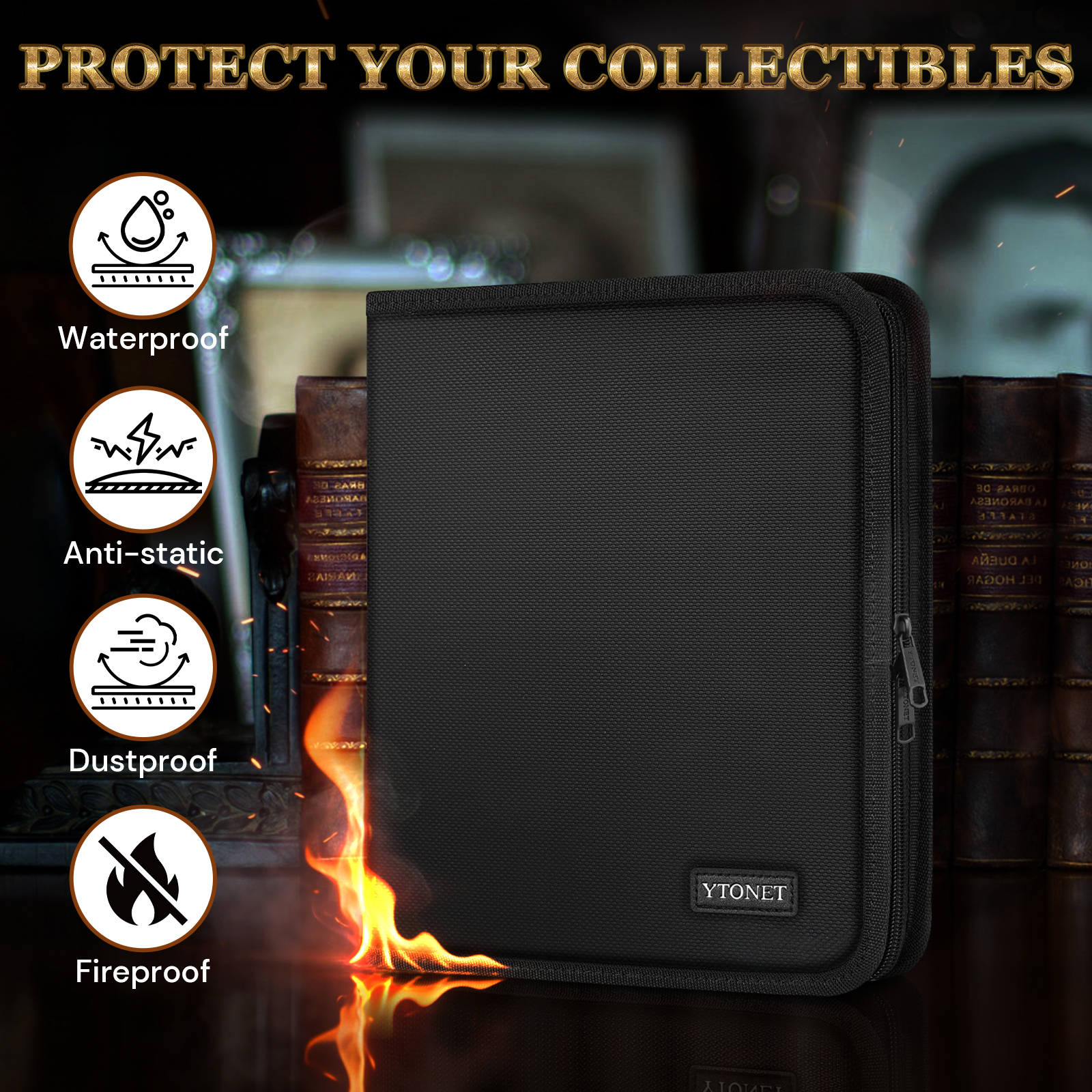 Ytonet Coin Collection Book Holder for Collectors, 410 Pockets Coins Collections Album & 24 Currency Organizer Binder, Fireproof Coin Collection Supplies, Coins Collector Gifts for Bill, Penny, Back - Image 3